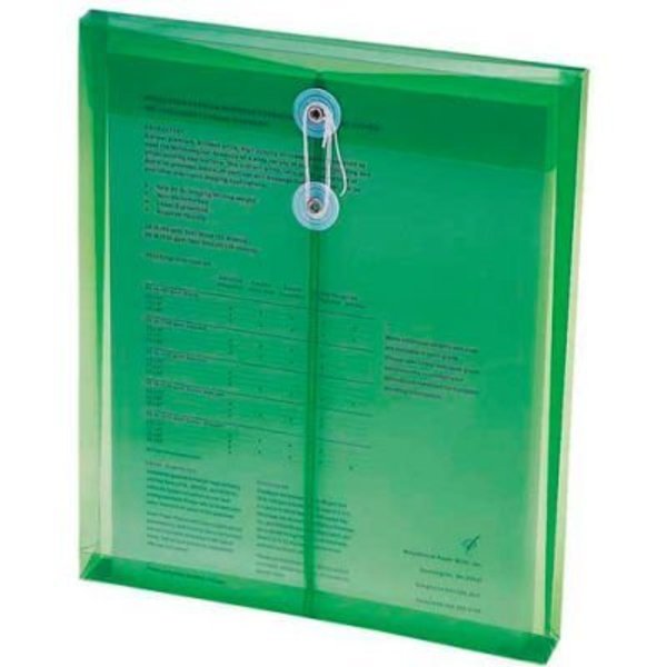 Smead Smead Ultracolor Expandable Poly String Tie Envelopes, Top Load, 8-1/2"W x 11"H, Green, 5/Pack 89543